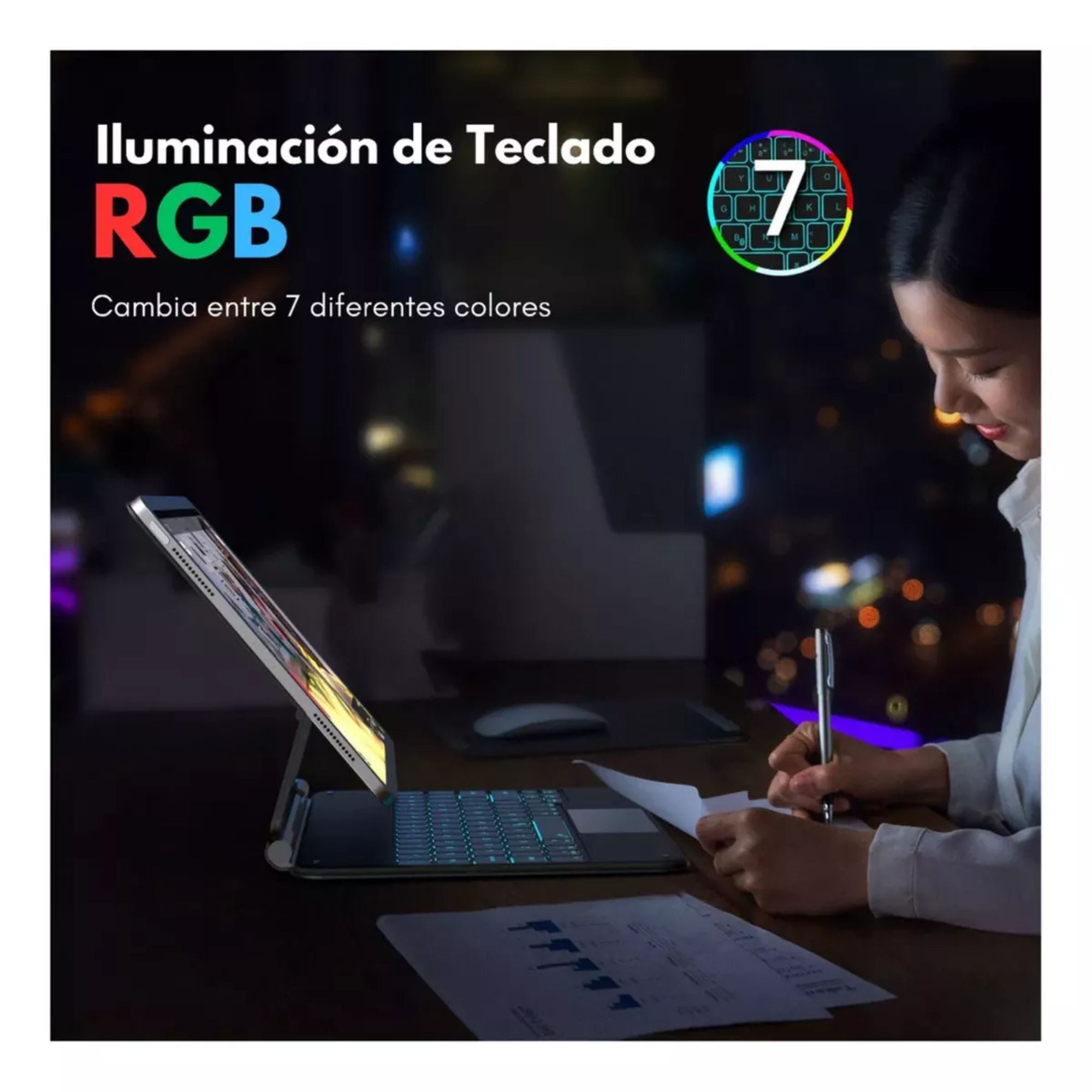Funda Magic Keyboard Para iPad Pro 13 M4 Teclado Español Color Blanco