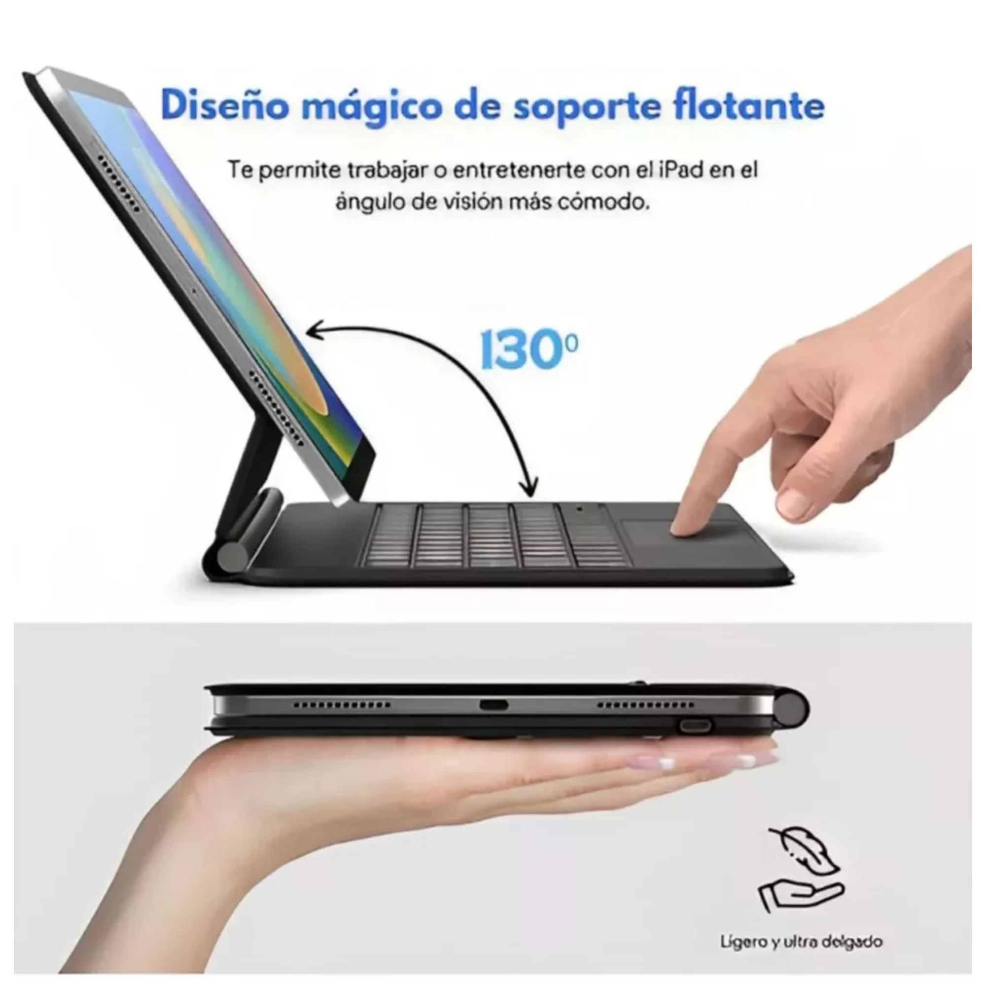 Funda Magic Keyboard Para iPad Pro 13 M4 Teclado Español Color Blanco