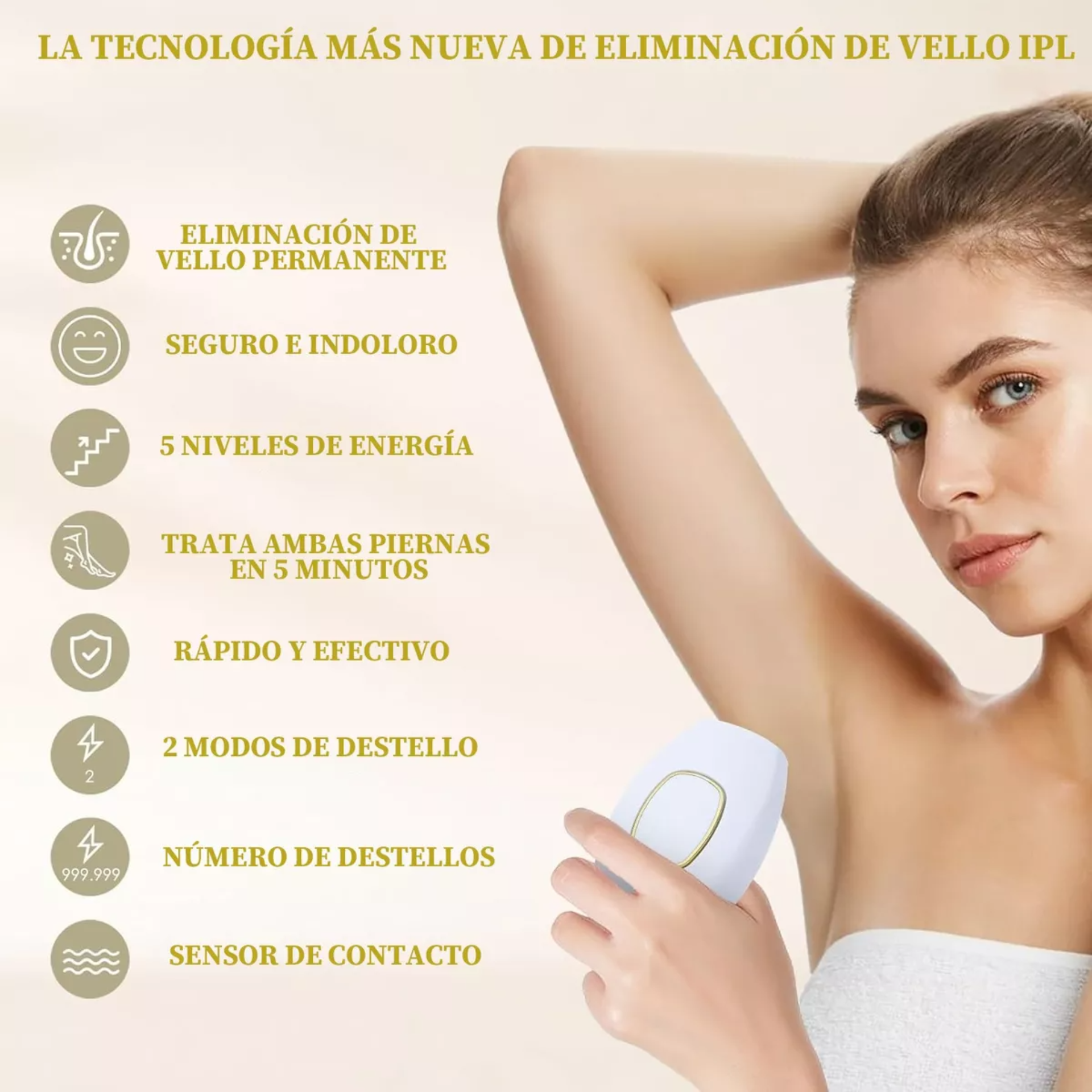 O F E R TA  Ipl Depiladora Láser Permanente Sin Dolor Para Todo El Cuerp