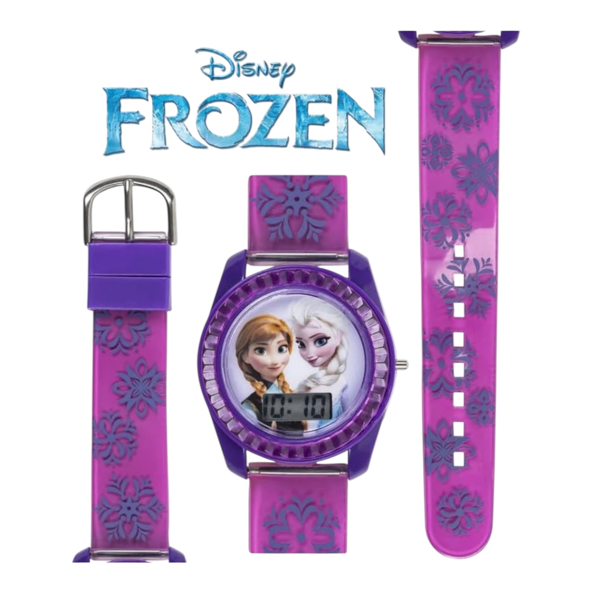 Reloj Accutime Disney Frozen Kids Fzn3598 Púrpura Rosa