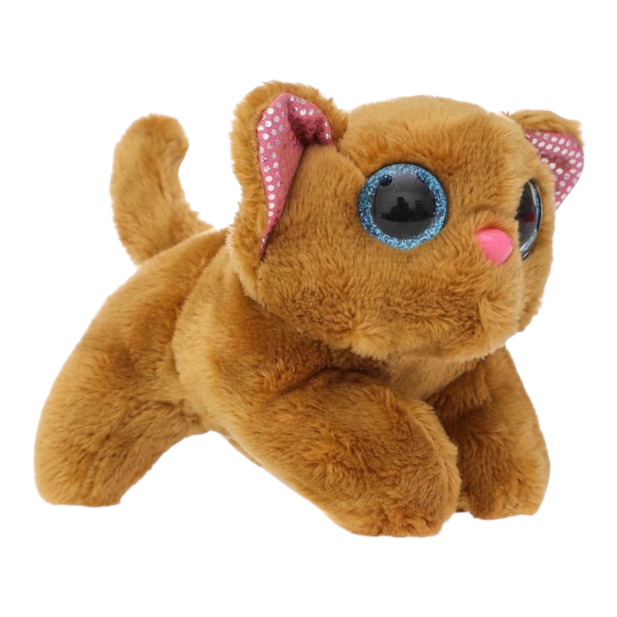 Gato Peluche Mascota Con Jaula