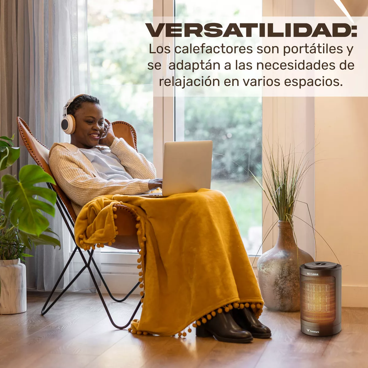 Mini Calentador Calefactor Ventilador Portatil 1500w..