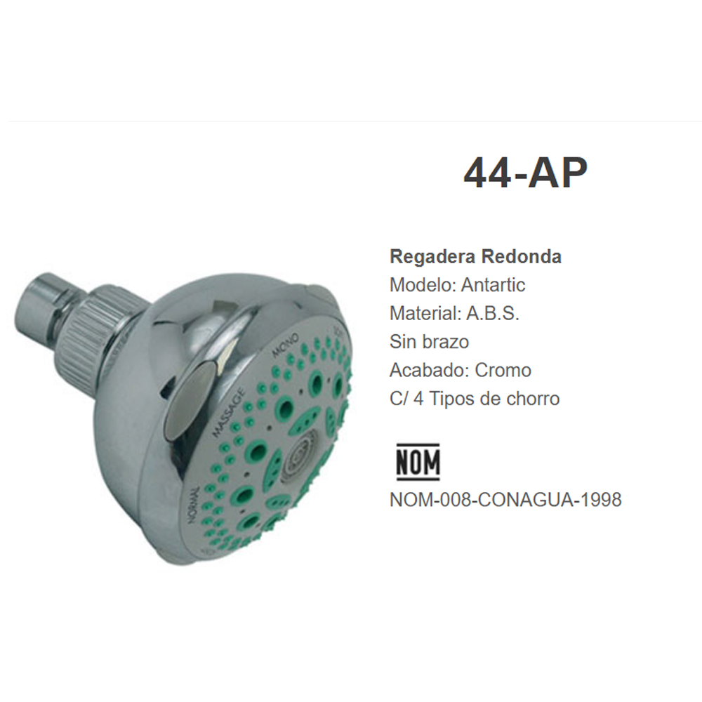 Regadera Redonda 44 AP Rugo