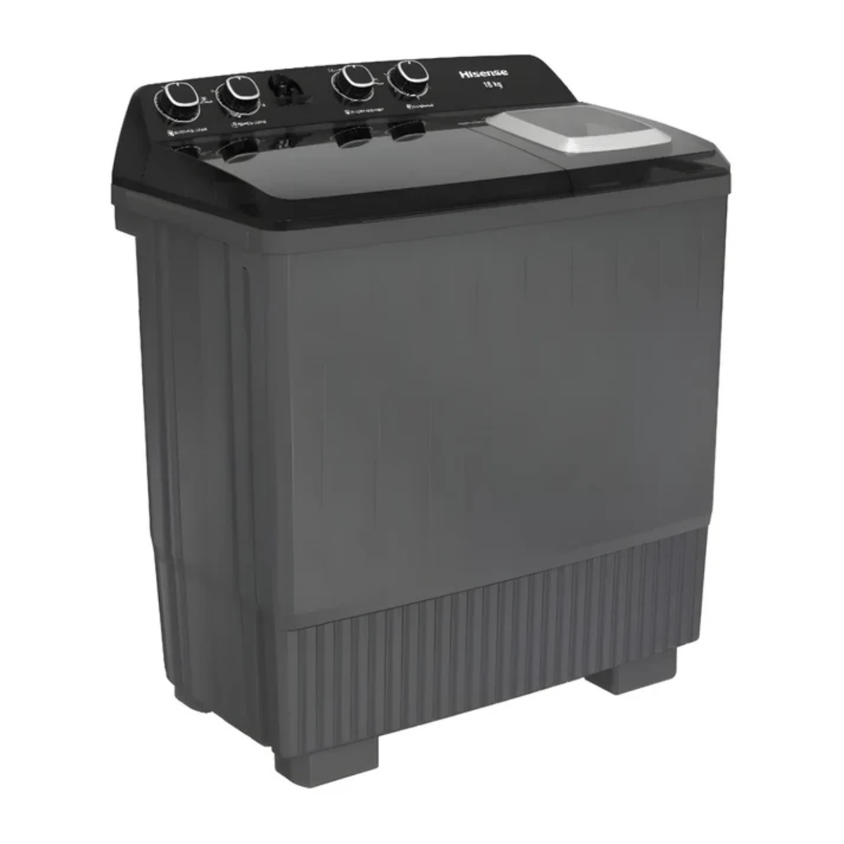 Lavadora Hisense WSA1804P 18 Kg Doble Tina Negro/Gris ORTY ENTREGA SÓLO VÁLIDA EN LA CIUDAD DE MÉXICO Y ZONA METROPOLITANA
