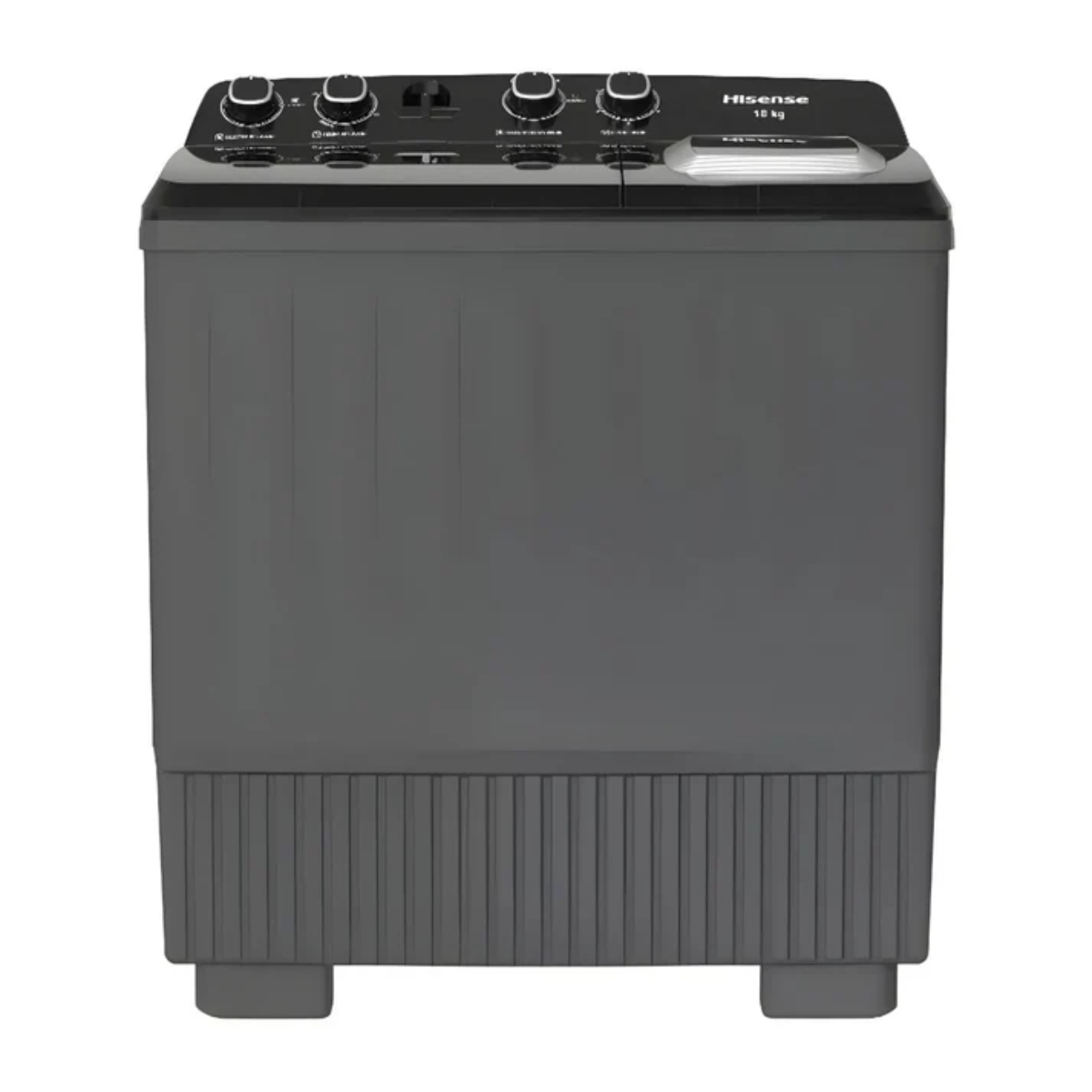 Lavadora Hisense WSA1804P 18 Kg Doble Tina Negro/Gris ORTY ENTREGA SÓLO VÁLIDA EN LA CIUDAD DE MÉXICO Y ZONA METROPOLITANA