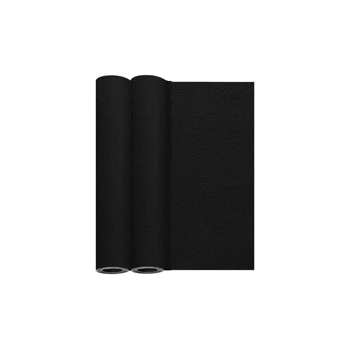 2pcs Parche Autoadhesivo Para Reparación De Vinilo O Cuero Black