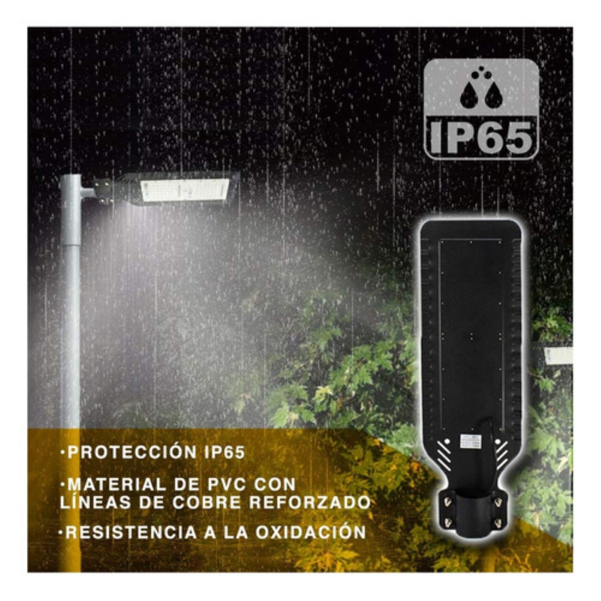 Lampara Suburbana 100w Megaluz Alumbrado Público 9000 ml negro
