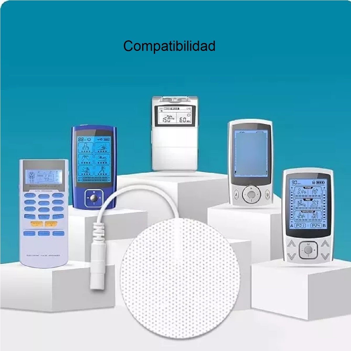 Electrodos 3cm Faciales Fisioterapia Tens Ems 50 Pzas