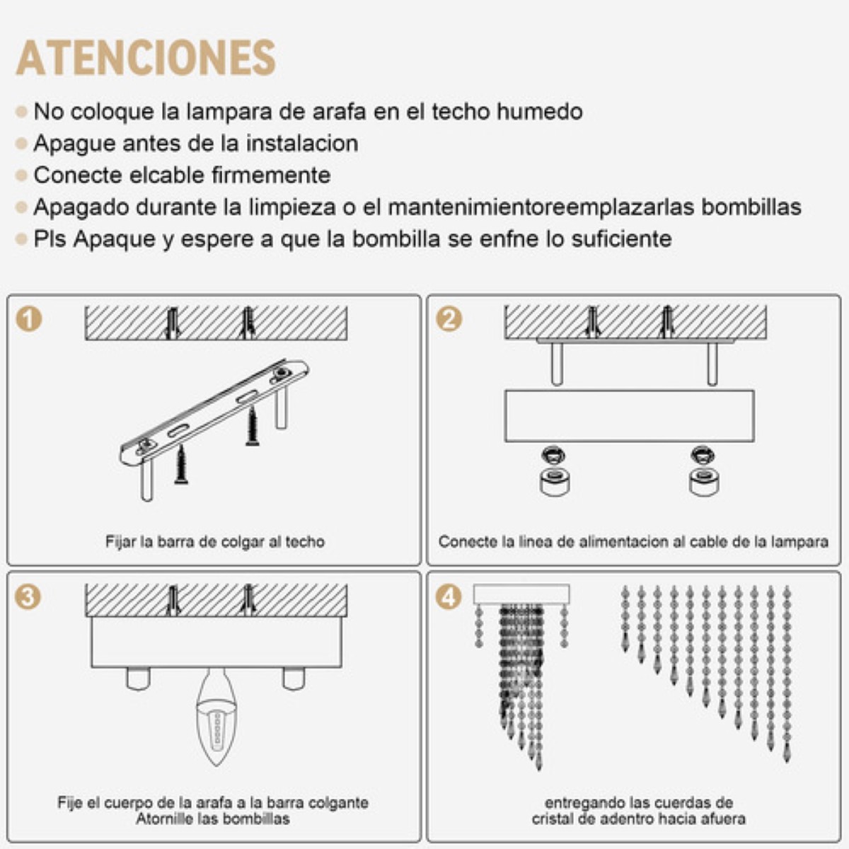 Lámpara de Techo Colgante Led Moderna Decorativa De Cristal Base Plata
