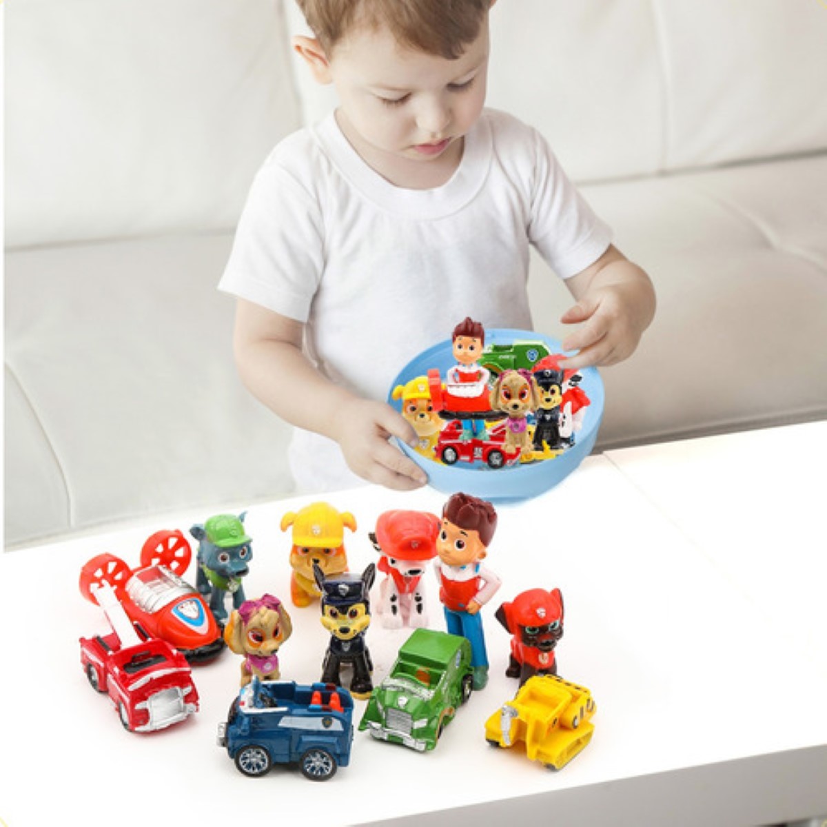 Juego De Paw Patrol Para Niños 12 Pcs Decoración De Tartas colores
