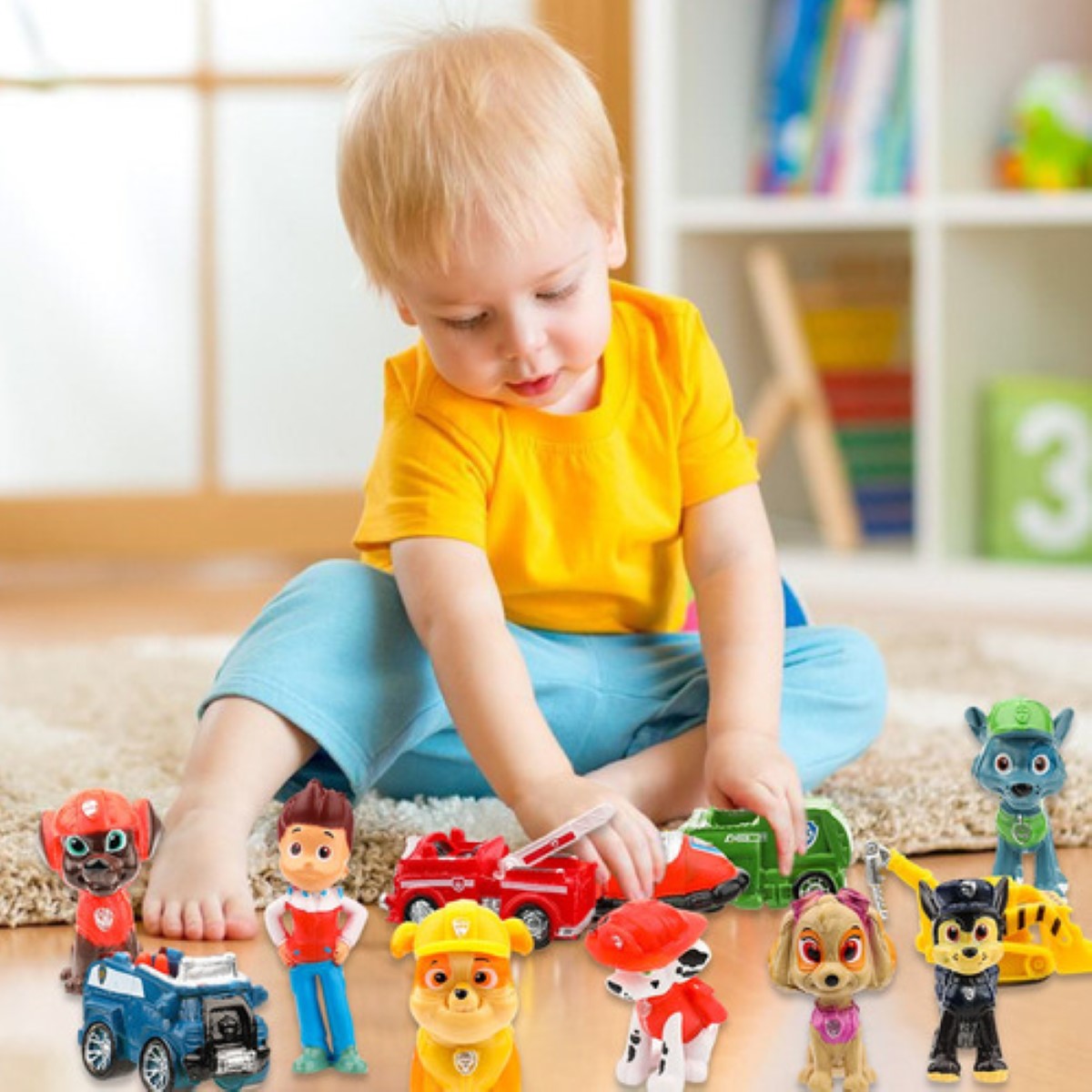 Juego De Paw Patrol Para Niños 12 Pcs Decoración De Tartas colores