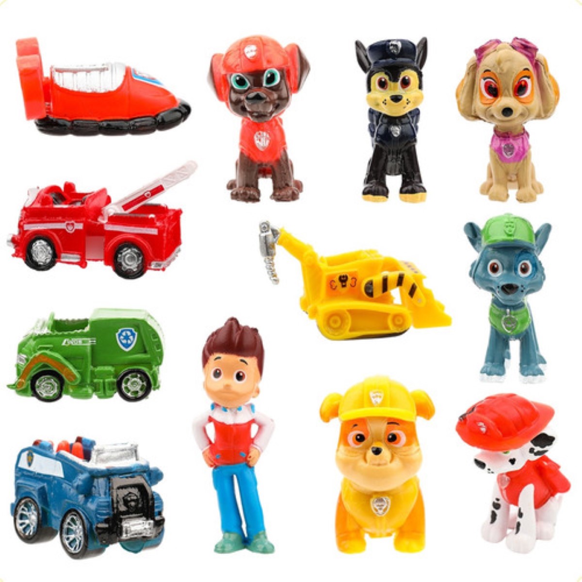 Juego De Paw Patrol Para Niños 12 Pcs Decoración De Tartas colores