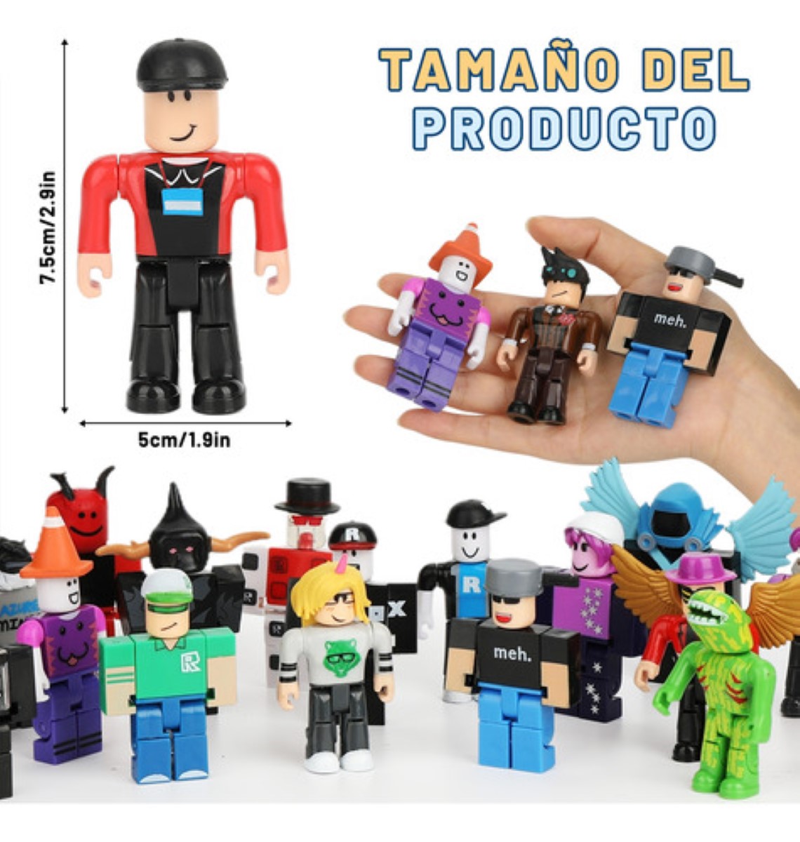 24 Piezas Virtual World Roblox Building Block Muñeca ESTILO 3