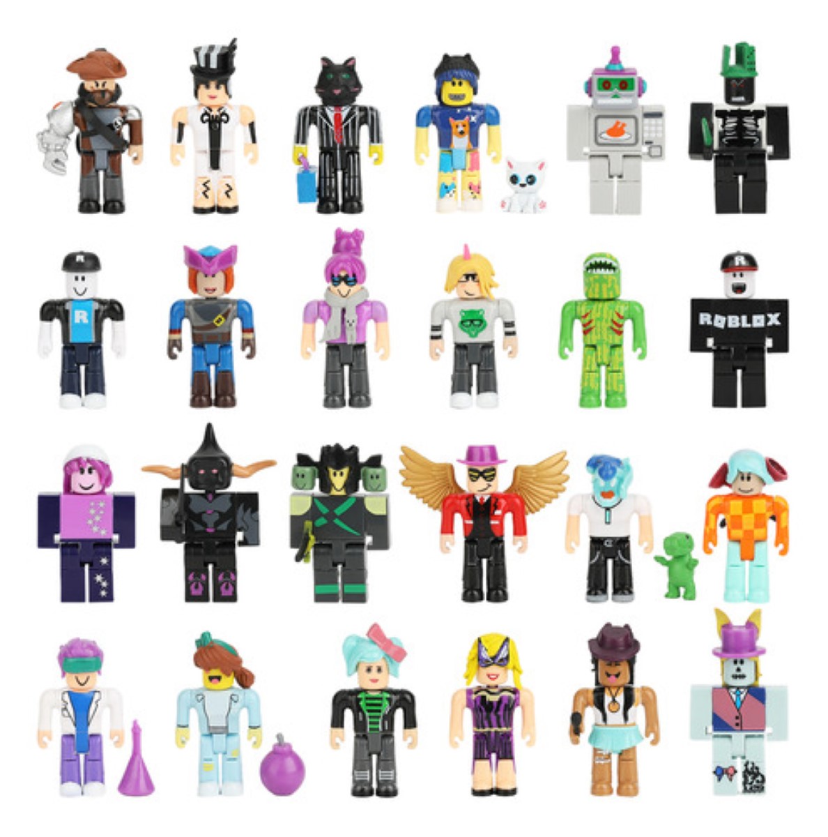 24 Piezas Virtual World Roblox Building Block Muñeca ESTILO 2