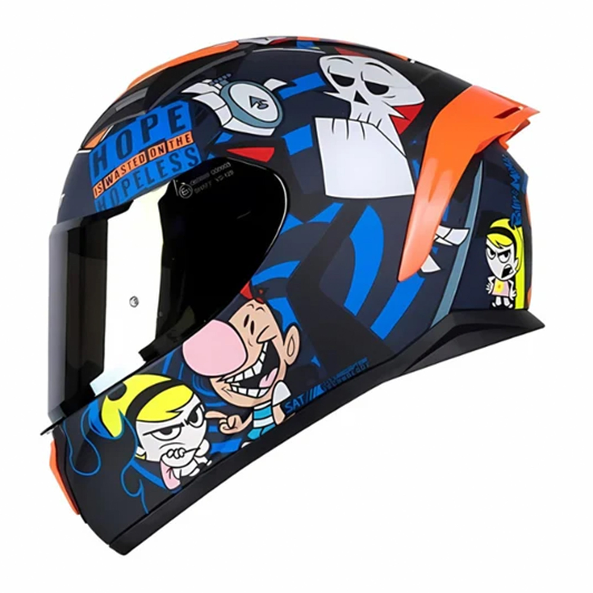 Casco para motociclista talla S integral Billy Mandy Shaft 