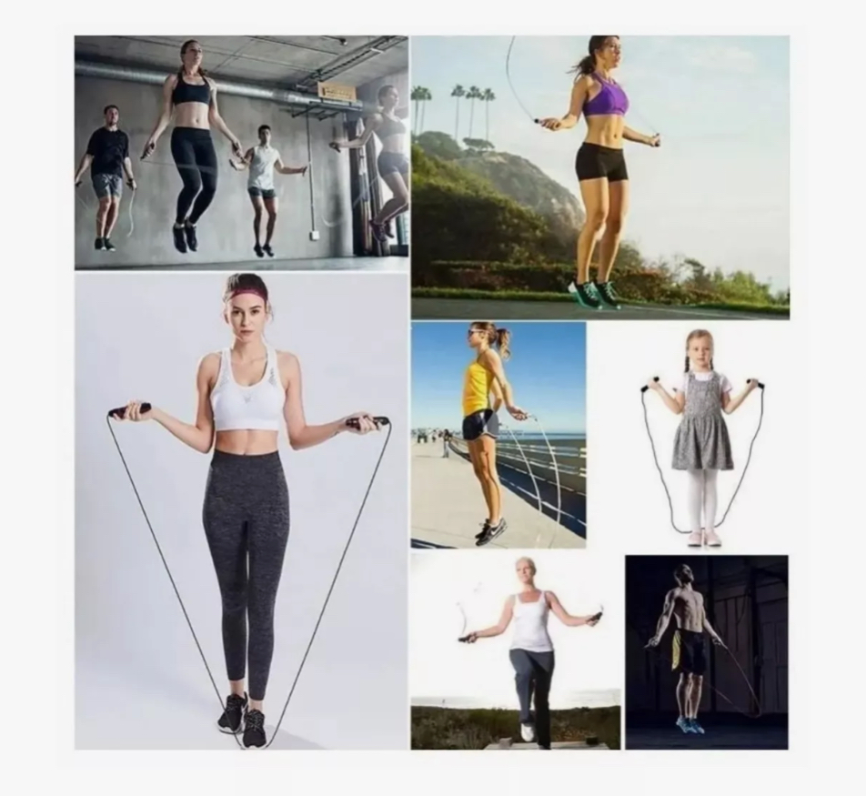 Cuerdas Para Saltar Antideslizante Soga Crossfit negro