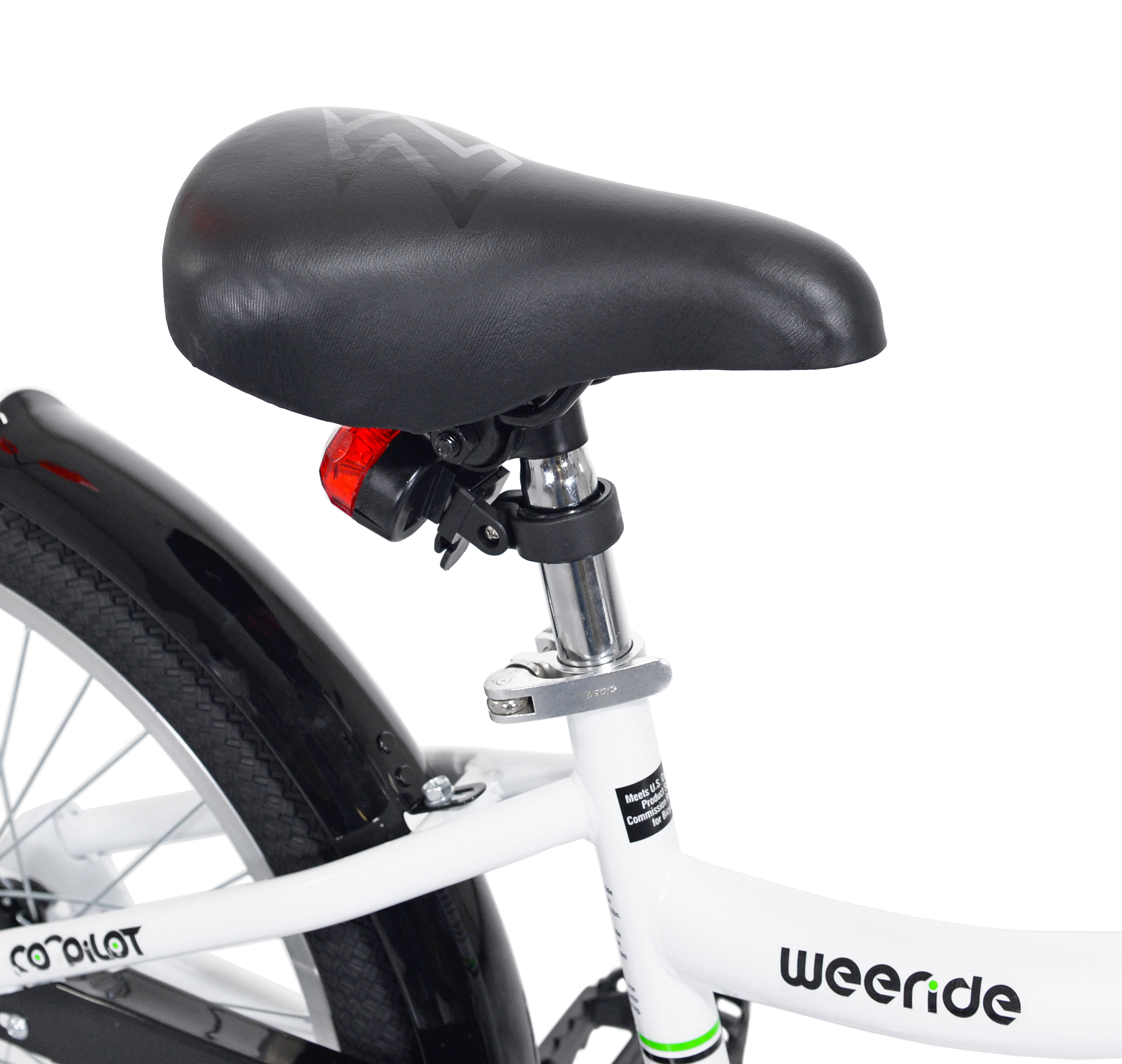 Remolque Copilot WeeRide Kazam tandem  Blanco