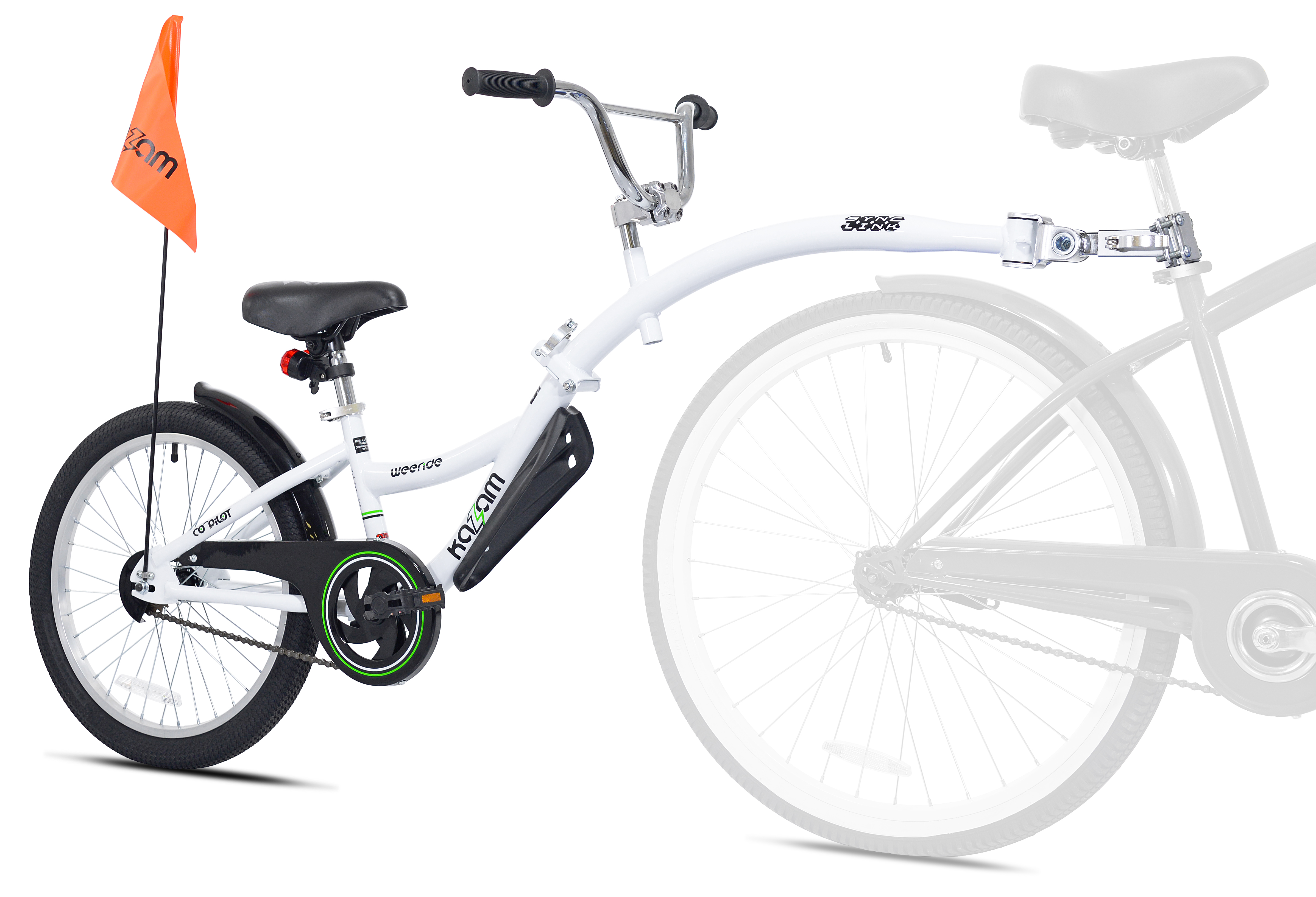 Remolque Copilot WeeRide Kazam tandem  Blanco