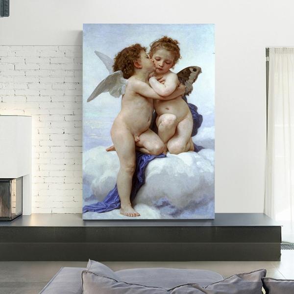 Cuadros Canvas Arte Bouguereau Ángeles Modelos Con Marco