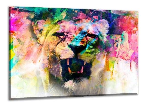 Cuadros Decorativos Abstracto Moderno Animales Colores 4k