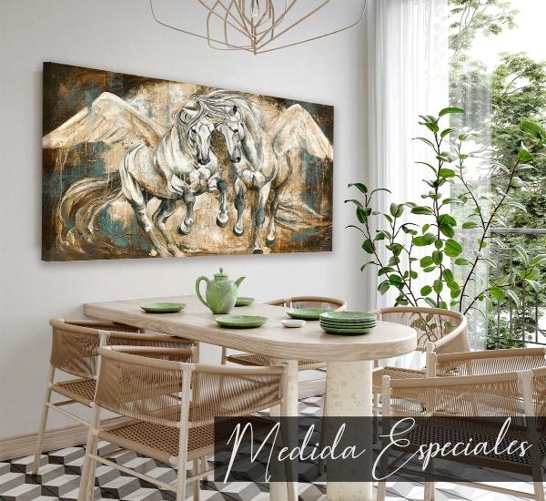 Cuadro Caballos Corriendo Moderno En Canvas Alta Calidad Hd
