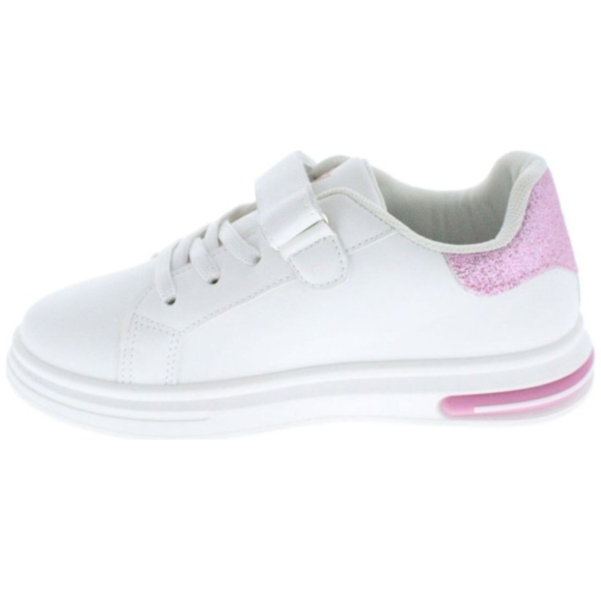 Tenis Swiss Navy Para Niña - Velcro - Blanco con estrella rosa