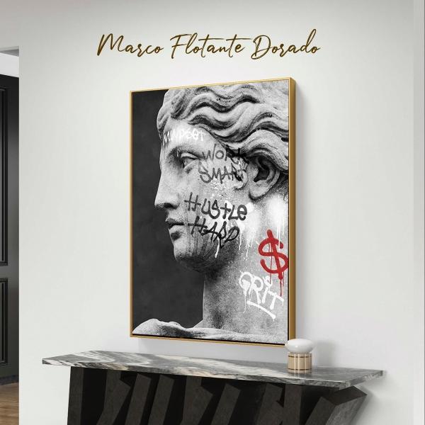Cuadro Estatua Ángel Moderno Graffiti Grande Canvas 140x90cm