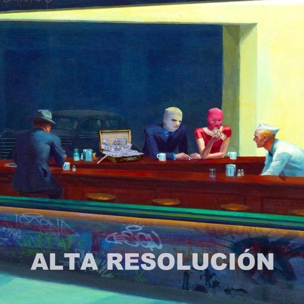 Cuadro Noctambulo Edward Hopper Afterwork Grafitti Canvas