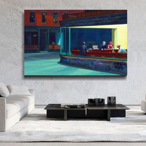 Cuadro Noctambulo Edward Hopper Afterwork Grafitti Canvas