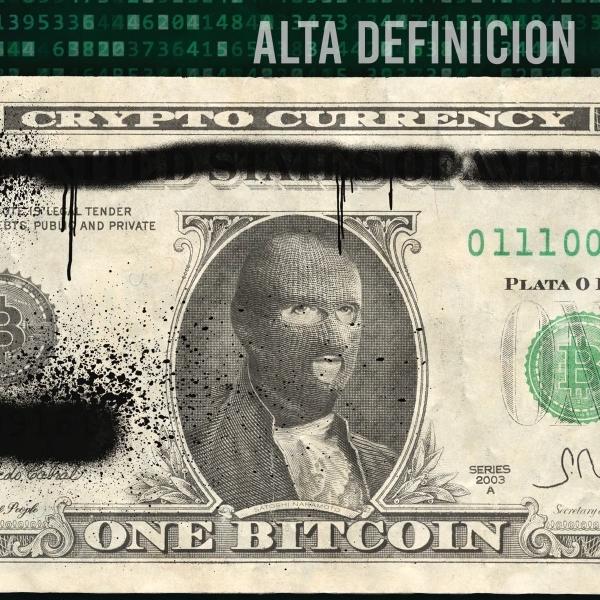 Mega Billete Crypto Bitcoin Cuadro Canvas Matrix 140x80 Xgde