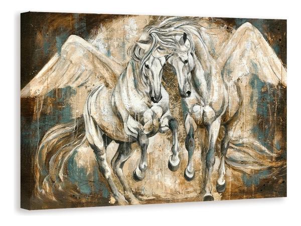 Cuadro Caballos Corriendo Moderno En Canvas Alta Calidad Hd