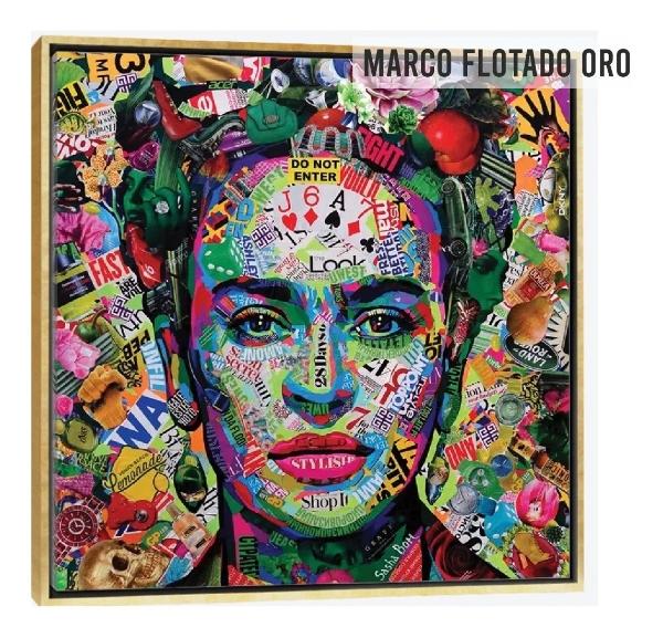 Cuadro Frida Kahlo Graffiti Canvas Grueso 90x80cm Premium Hd