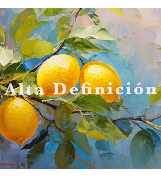 Cuadro Decogaleria Naranjas Limones Comedor 80x50cm.
