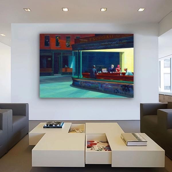 Cuadro Noctambulo Edward Hopper Afterwork Grafitti Canvas