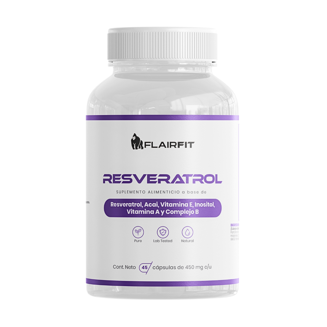 Suplemento En Cápsulas Flairfit Resveratrol, Formulación Premium Inositol, Complejo B, Vitamína C, Semilla Acaí En Pote 45 Cápsulas.