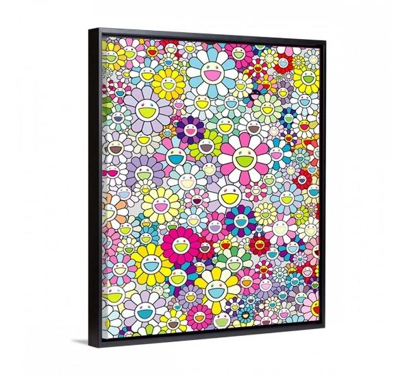 Arte De Takashi Murakami Cuadro Canvas Flores Happy Flowers