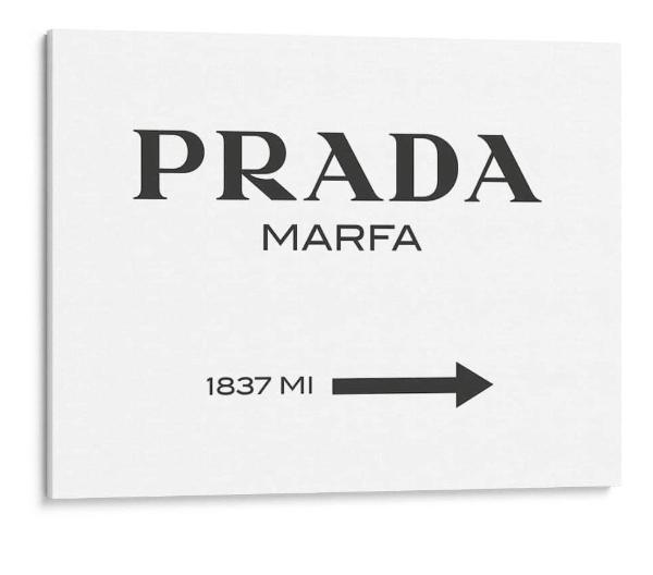 Cuadro Prada Marfa Sign Canvas Mate Artistico Listo Colgar