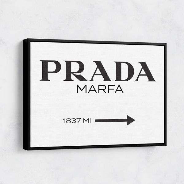 Cuadro Prada Marfa Sign Canvas Mate Artistico Listo Colgar