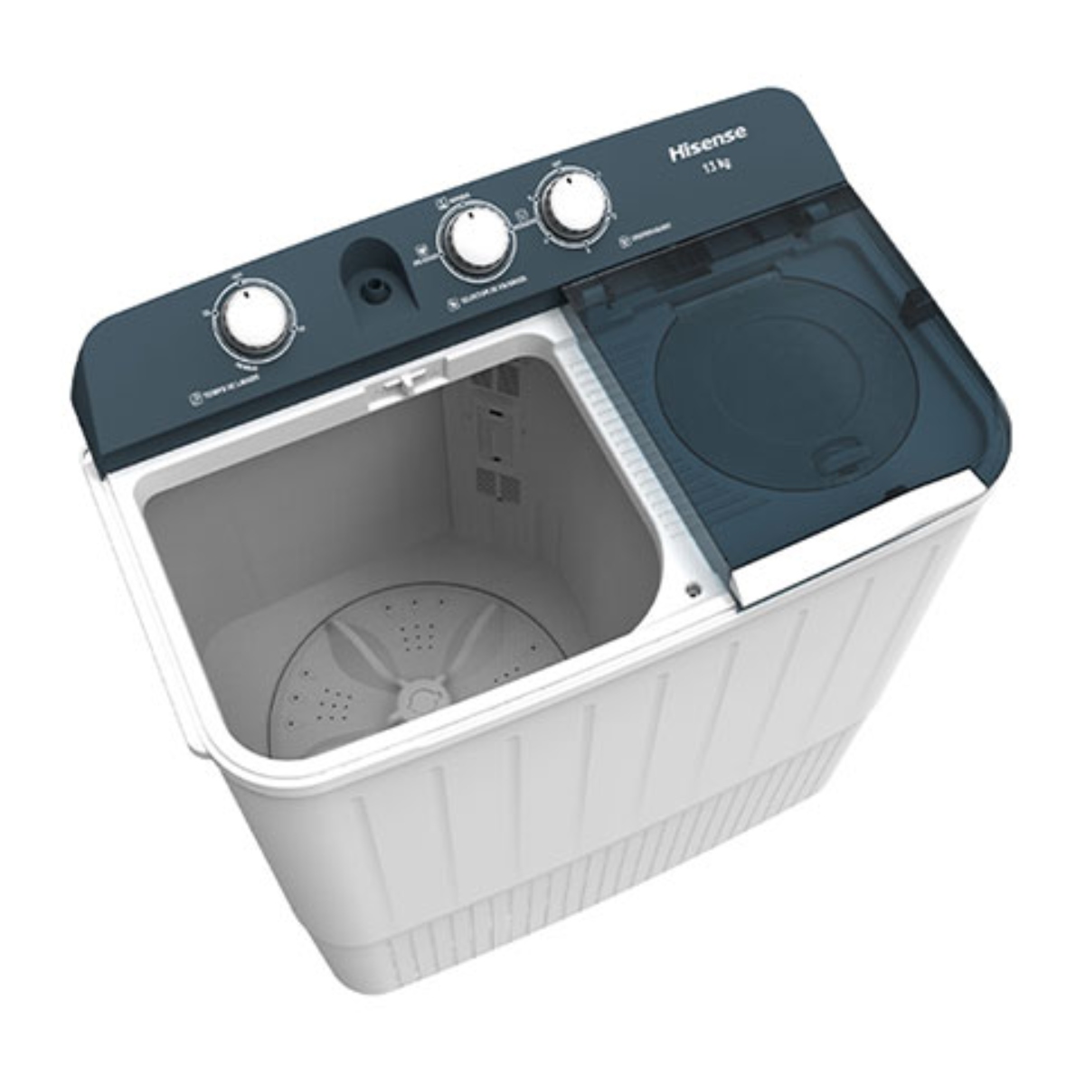 Lavadora Hisense WSA1301P 13 Kg Doble Tina Blanca ORTY* ENTREGA SÓLO VÁLIDA EN LA CIUDAD DE MÉXICO Y ZONA METROPOLITANA-.
