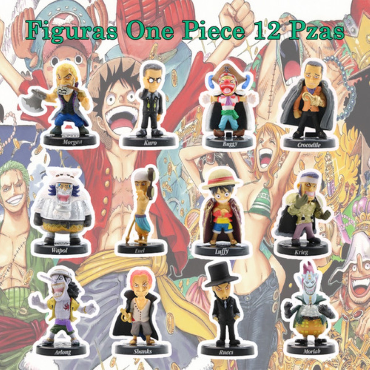 Personaje De Anime De Onepiece Figura Set De 12  COLORES