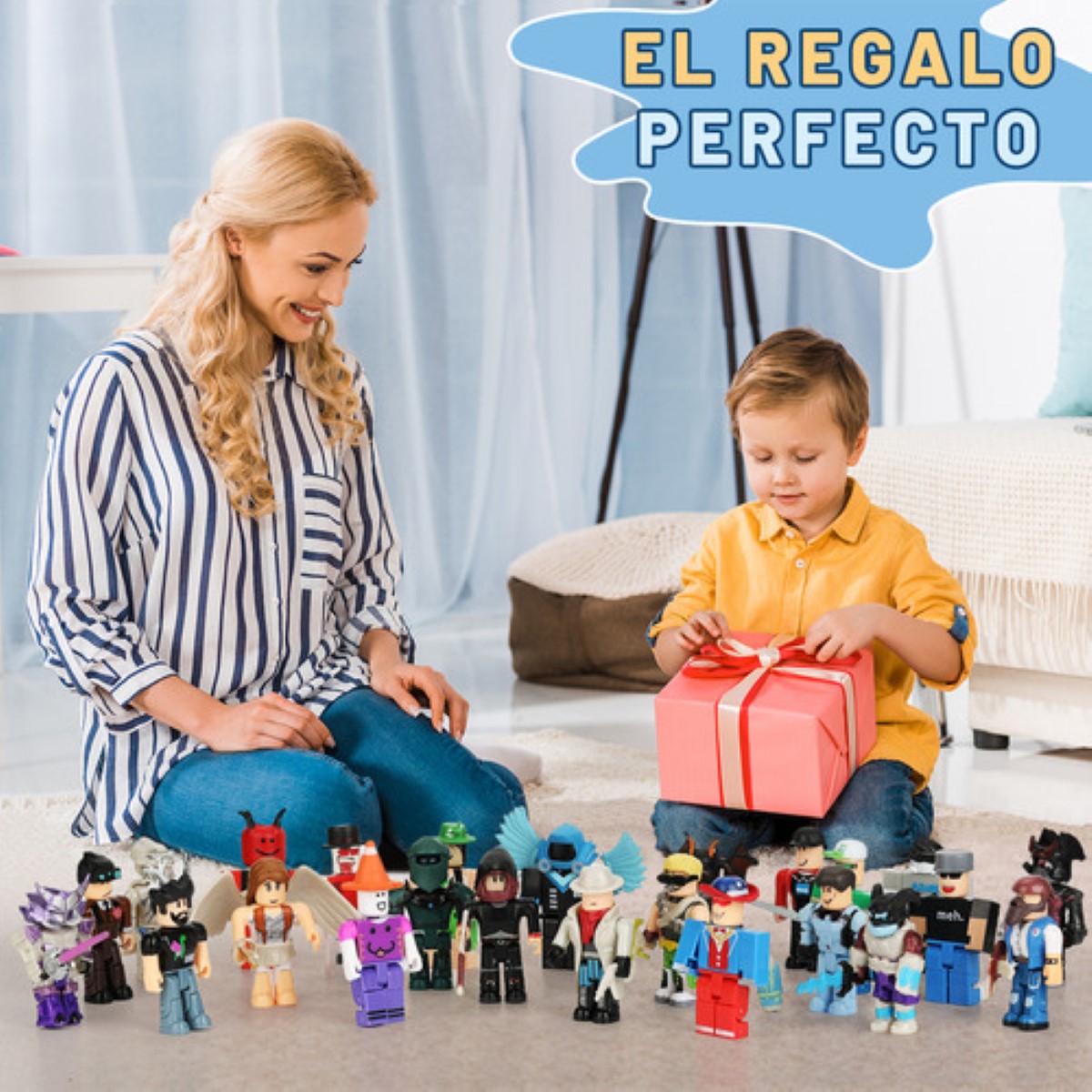 24 Piezas Virtual World Roblox Building Block Muñeca ESTILO 6