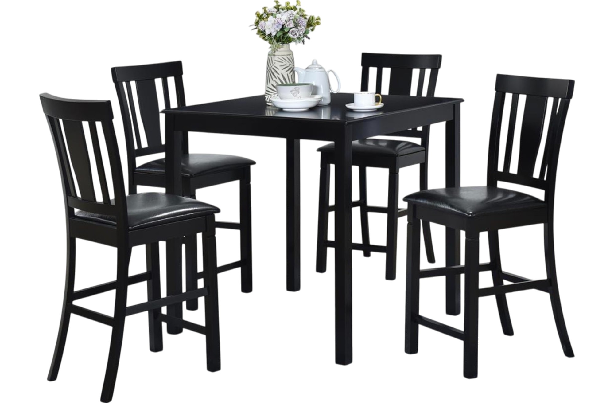 Comedor Axel Cuadrado Alto De 4 Sillas Madera Solida