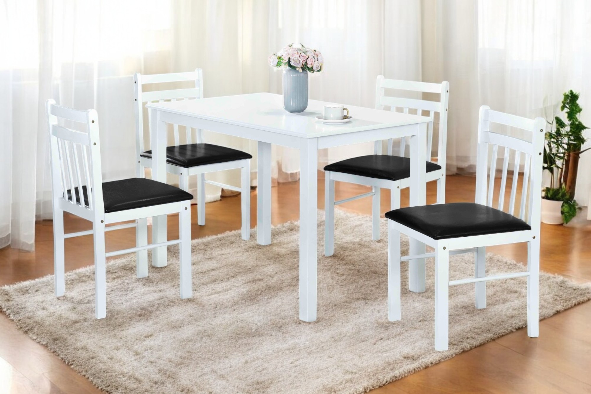 Comedor De Madera Solida New York De 5 Piezas
