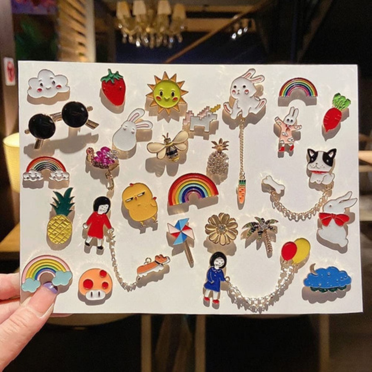 Paquete 20 Pines Pack Broches Metalicos Pines Kawaii Al Azar colores