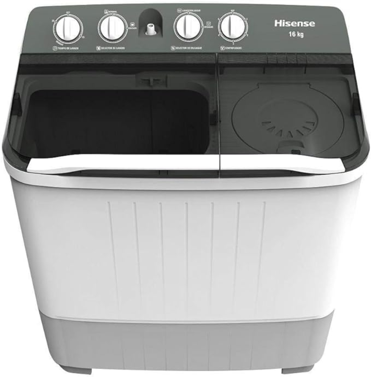 Lavadora Hisense WSA1603P 16Kg Doble Tina Blanca ALBY ENTREGA SÓLO VÁLIDA EN LA CIUDAD DE MÉXICO Y ZONA METROPOLITANA