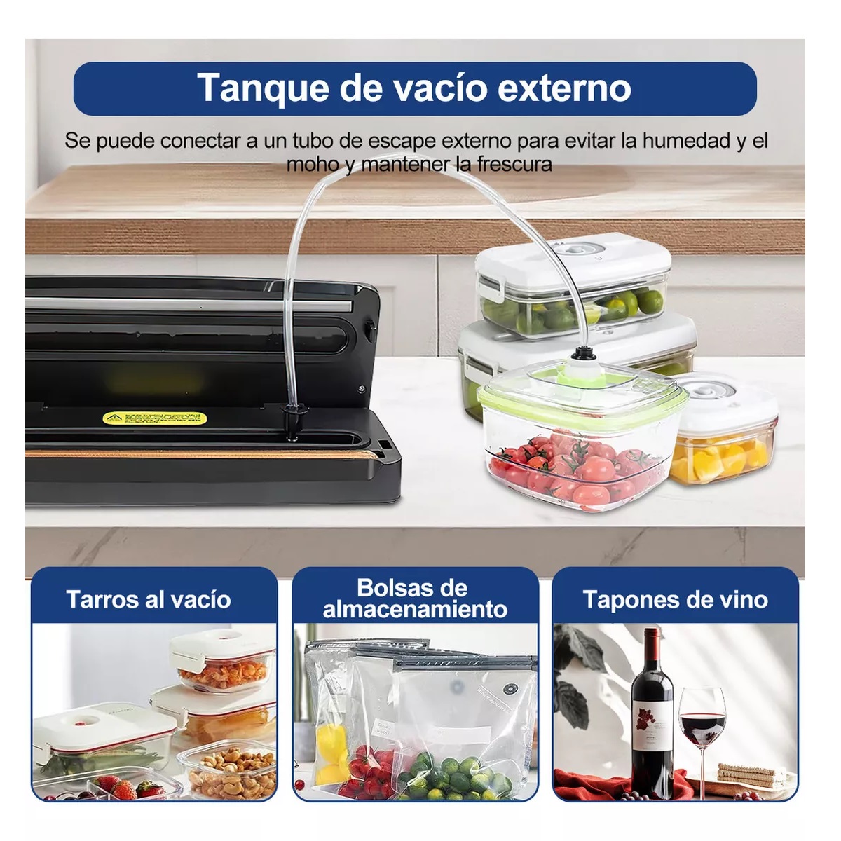 Envasadora Al Vacio 60 kpa Empacadora Automática Comida Con 30 Bolsas
