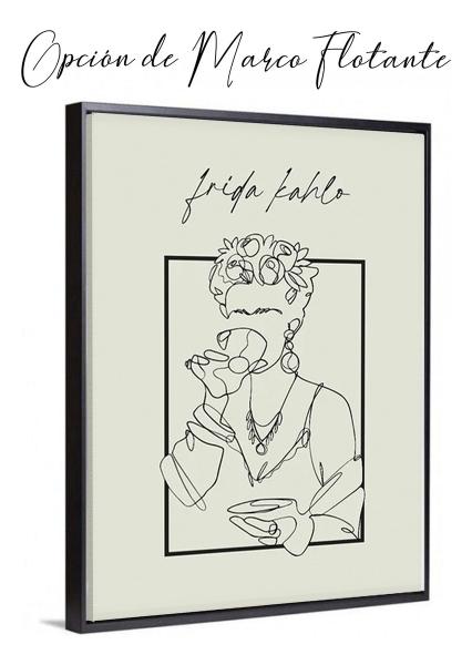 Cuadro Minimalista Moderno Frida Kahlo Canvas Nordico