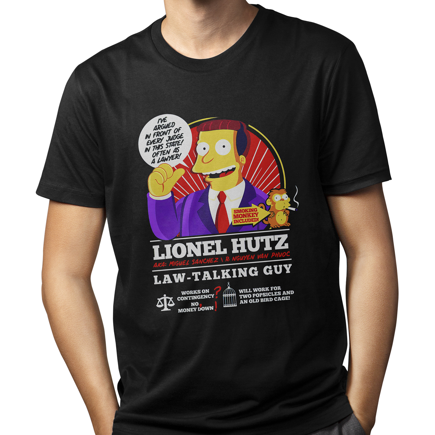 Playera para hombre Los Simpson: Lionel Hutz Series XOLO