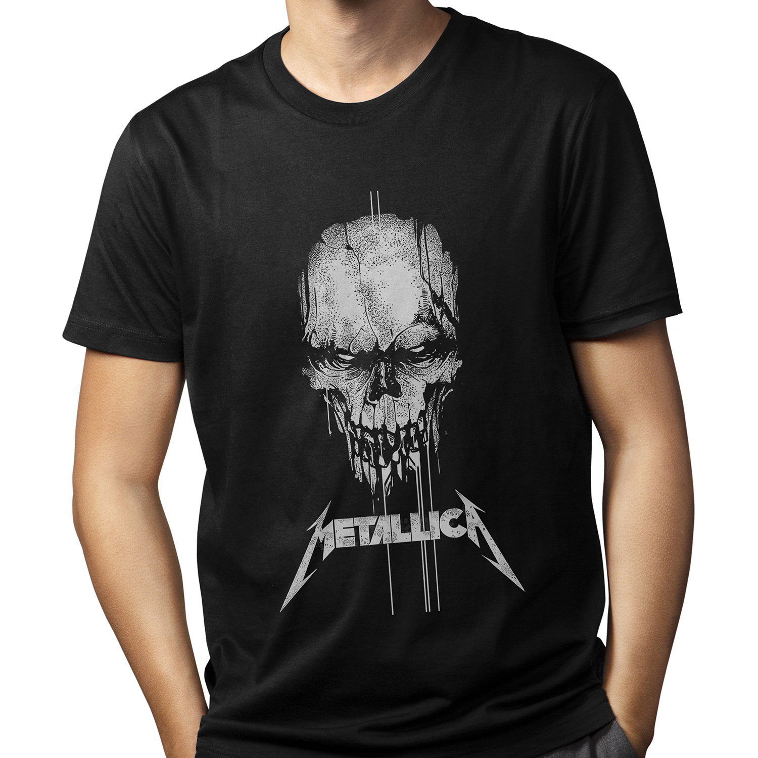 Playera para Hombre Metal Metallica Cráneo Banda de Thrash Metal XOLO
