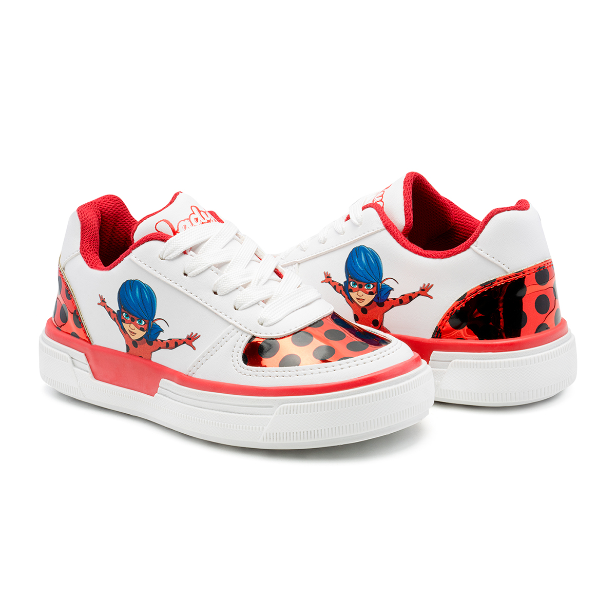 Calzado Yuyin Tenis Ladybug para Niña Blanco 18-21